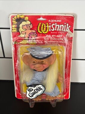 Vintage 80’s Uneeda Wishnik No Good-Nik Troll Doll NWT
